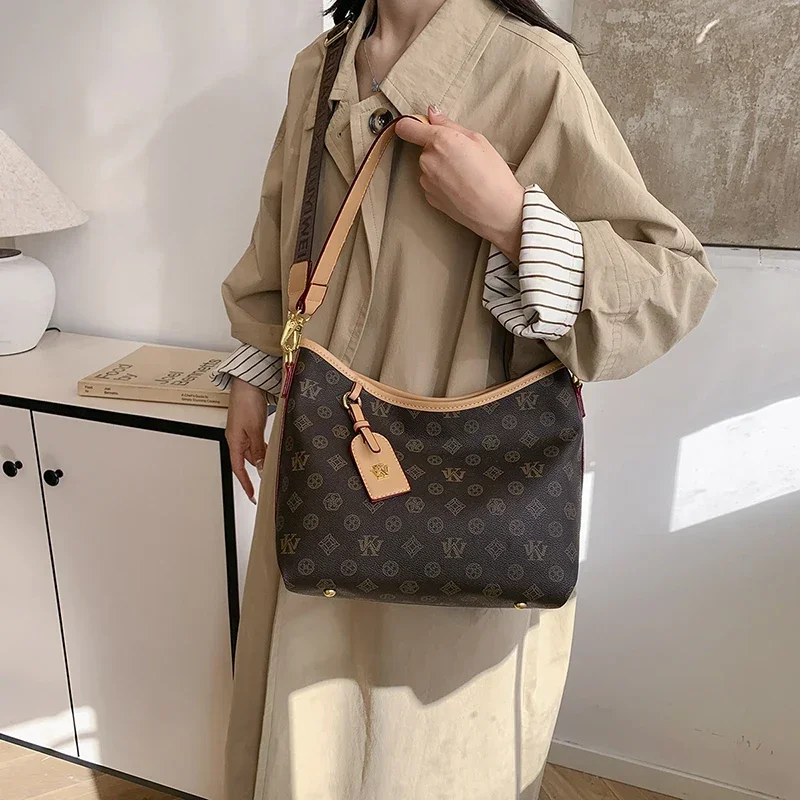 حقيبة كروس نسائية أنيقة من الجلد بتصميم أنيق حقيبة كتف كلاسيكية فاخرة للارتداء اليومي الأنيق #5