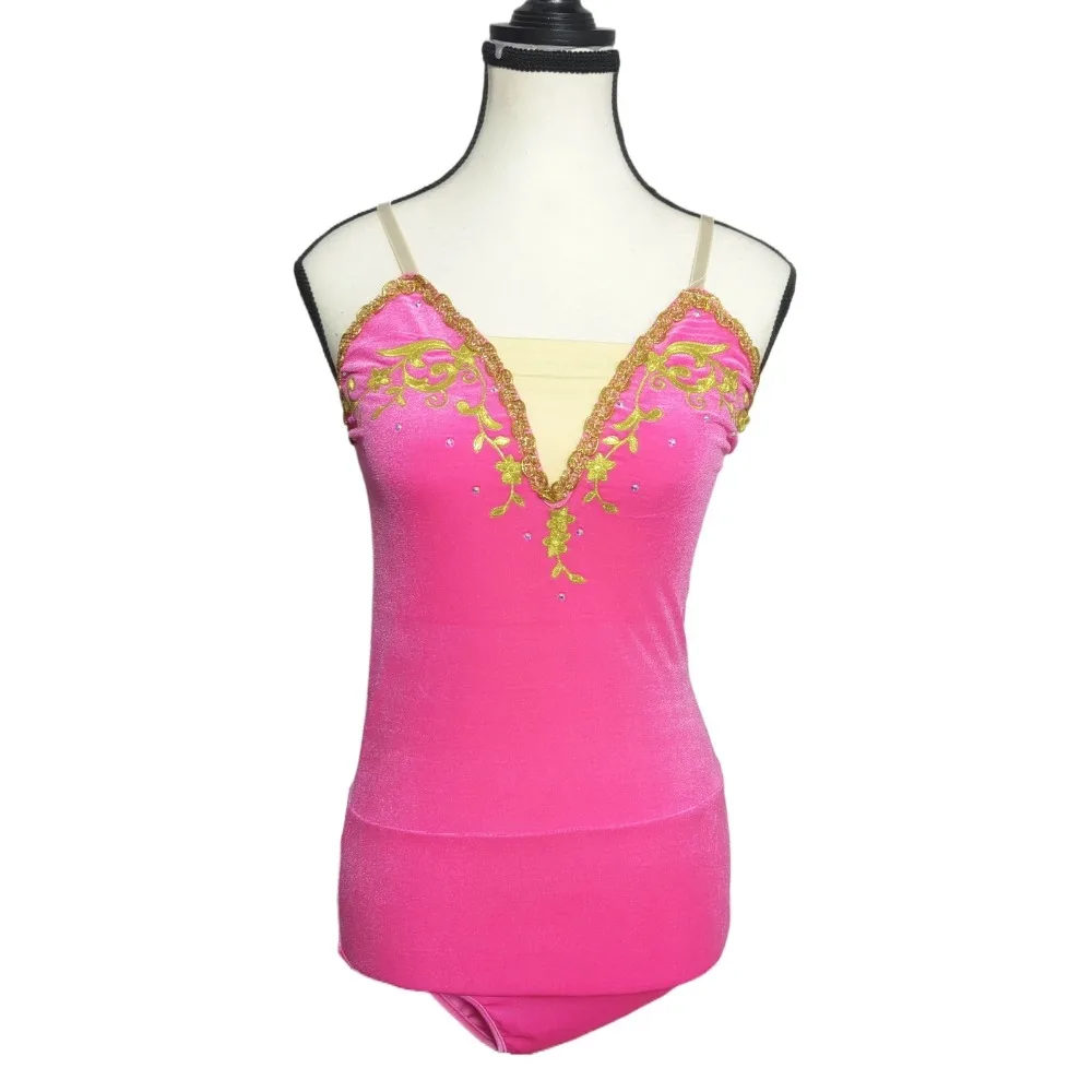 Adult Women's Velvet Ballet Leotards Ballerina Dance Gymnastics Performance Costume