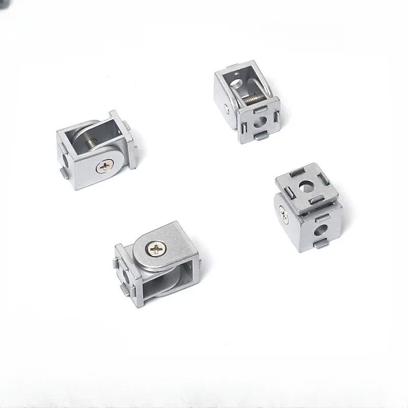 Zinc Alloy Flexible Hinge Pivot Joint Connector For Aluminum Extrusion Profile 24mm glass door hinge Aluminum profile fittings