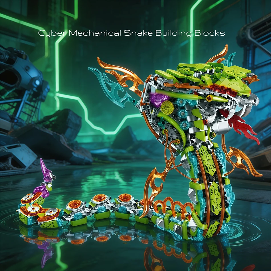 

Механическая броня Кобра 2-в-1: трансформируемая игрушка-пистолет, конструктор, светящиеся в темноте глаза, развивающая игрушка-конструктор для мальчиков, подарок