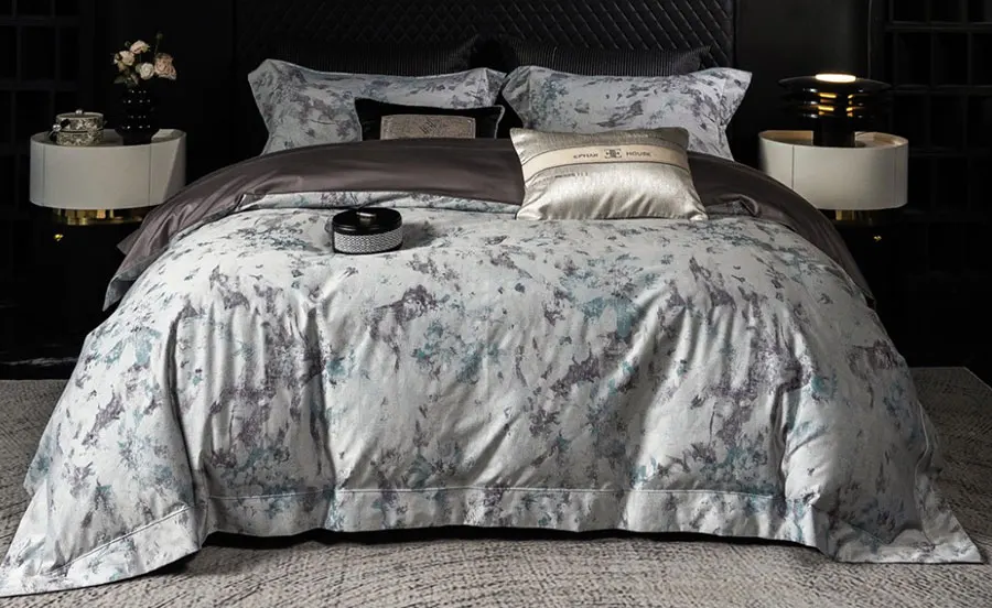 Fashion abstract geomtric jacquard bedding set 1.5 1.8 2.0,full queen king cotton home textile bed sheet pillow case duvet cover