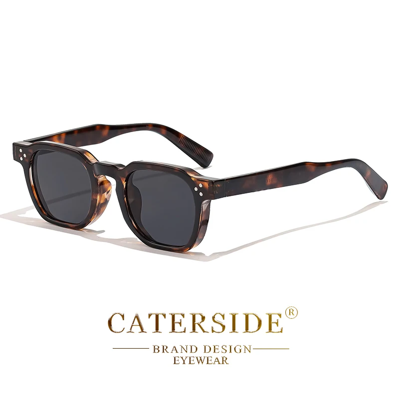 CATERSIDE Retro Quadratische Sonnenbrille für Herren, Punk-Mode Marken-Sonnenbrille für Damen, Reise- und Party-Accessoire, UV400 Sommer-Stil Lunette De Soleil – Detail 15