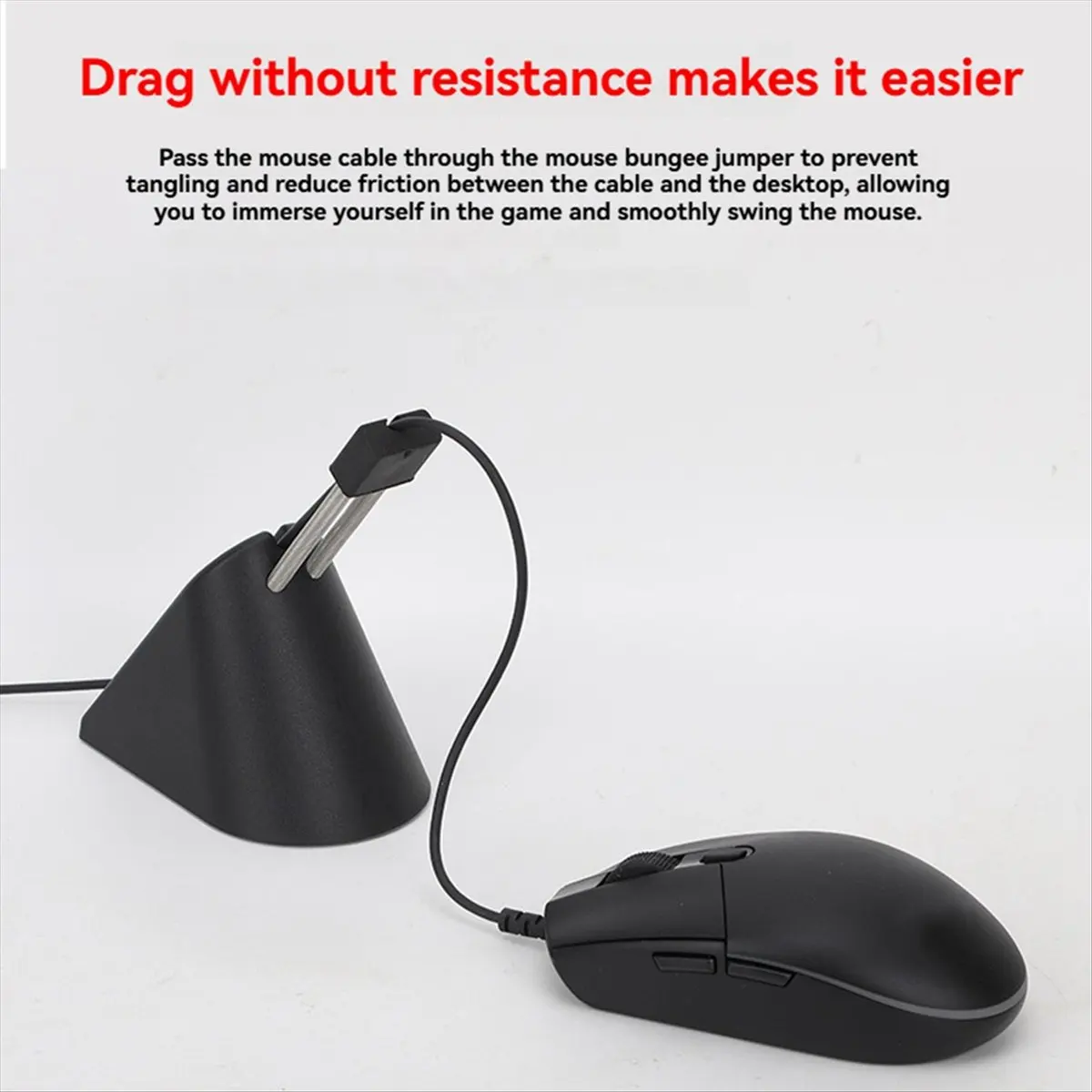 Fits for Esports Gaming Mouse Cable Clamp Mouse Line Organizer Fixed Cable Management Tool for Mouse Cable Black