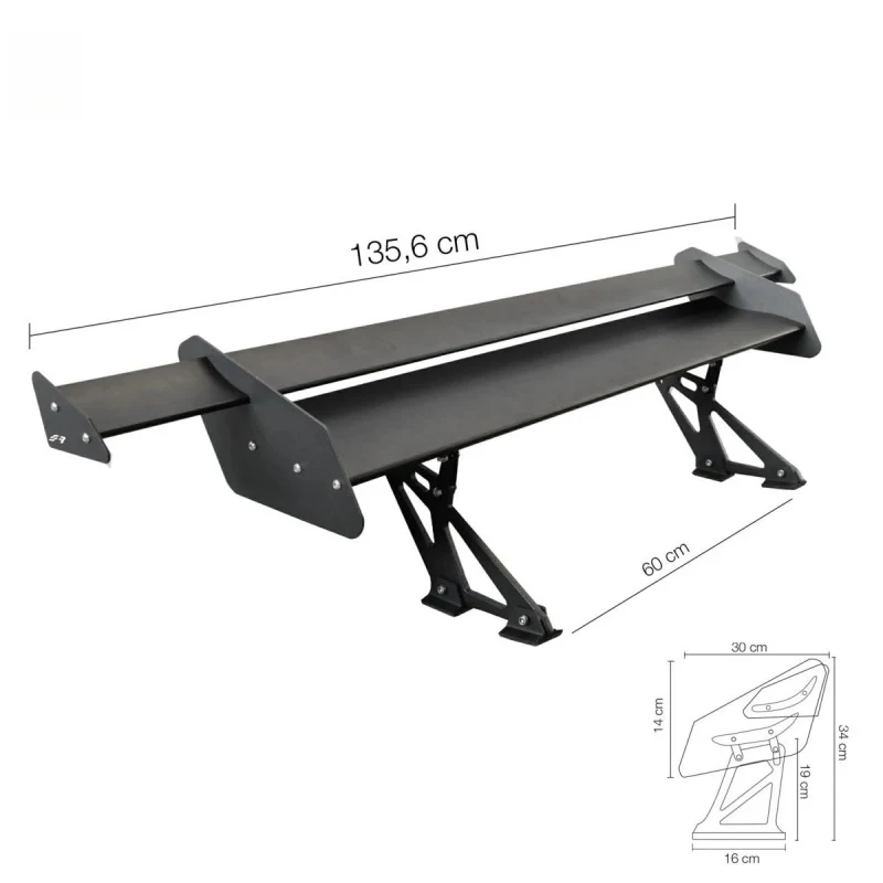 

Black Double Wing Car Spoiler Elegant and Durable Trunk Spoiler