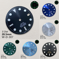 28.5mm S Logo SUB Sunburst Dial Fit NH35/NH36/4R/7S Japanese Movement Green Luminous High-Quality Watch Modification Accessories