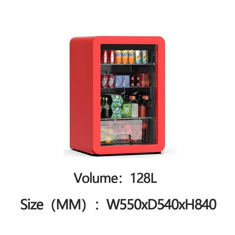 Vintage Mini Fridge Portable Small Refrigerator Electric Cooler for Car Home Hotel Dorm Office Compact Plastic Ice Box