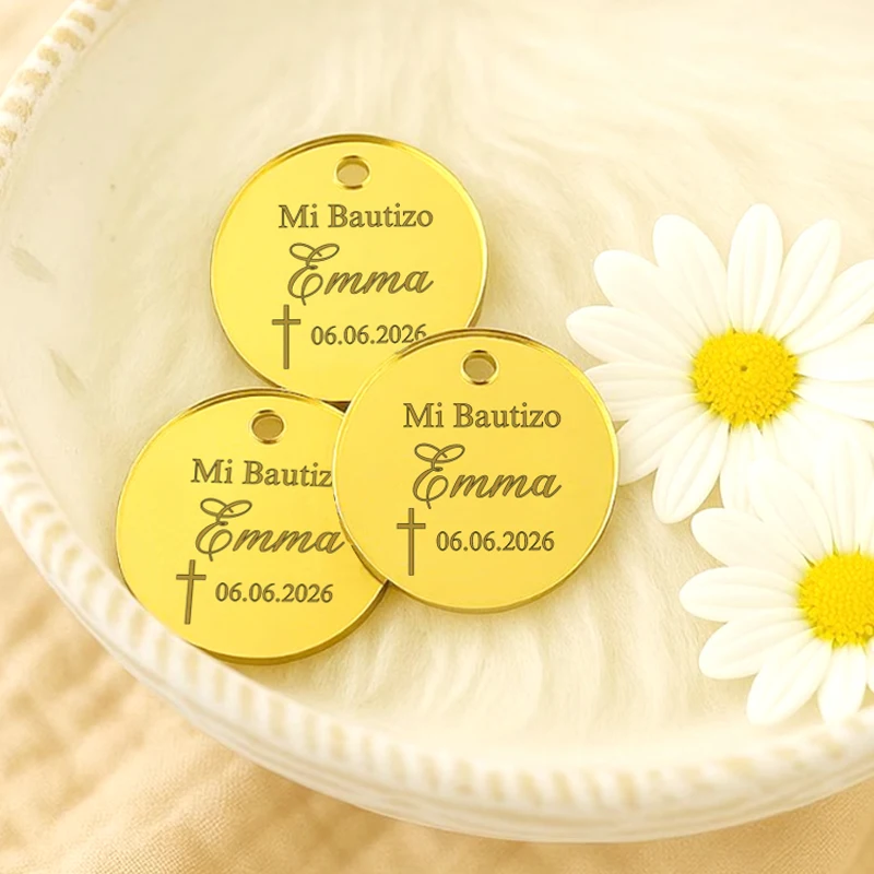 

Personalized Acrylic Tag Acrylic Name Tags, Custom Tags for Baptism Tag, Wedding Name Tags, Birthday Tags, Christmas Gift Tags