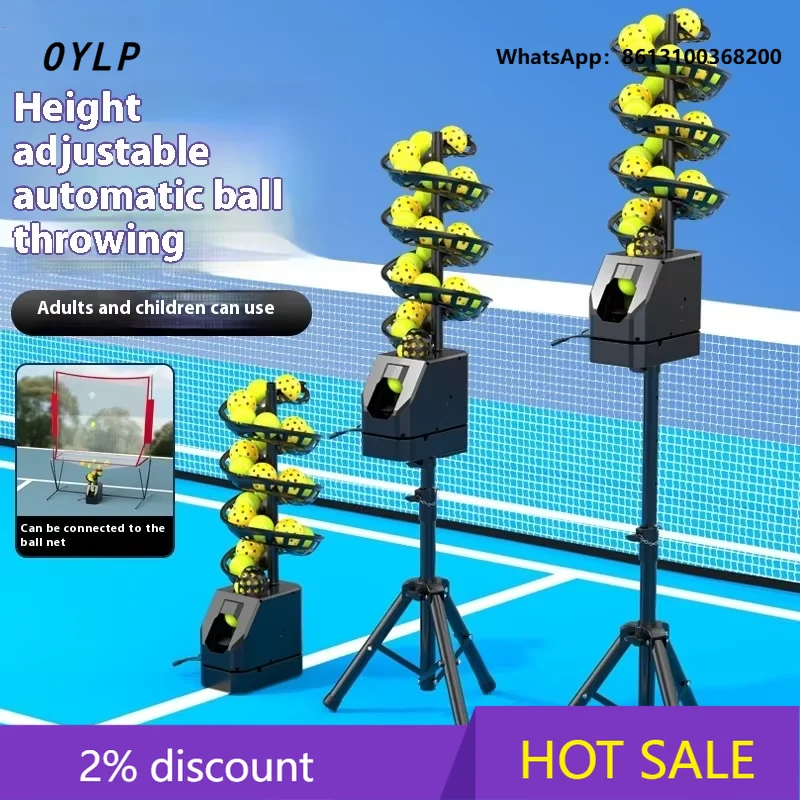 OYLP Professional Portable Ball Throwing Machine Remote Control Self-Service Pickleball Tennis Training Equipment Made of Steel