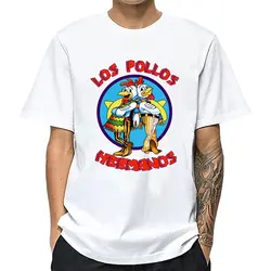 Summer Short Sleeved Men's High Quality T-shirt Cotton Blend Breaking Bad LOS POLLOS Print Casual Funny T-shirt Male Tees Tops