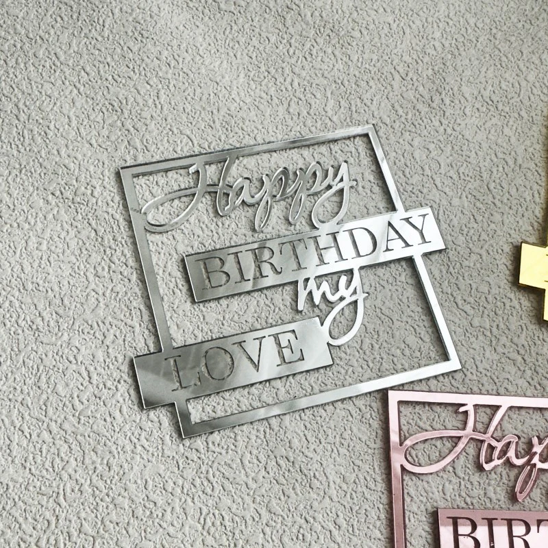 Acryl Geburtstag Königin Gold Kuchen Topper alles Gute zum Geburtstag Party Seiten Kuchen Dekorationen Zubehör für Kuchen Party liefert – Detail 8