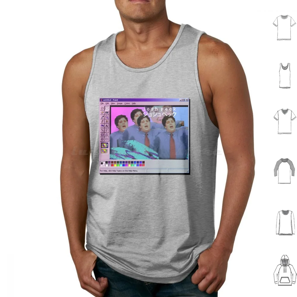 Josh Pecksthetic Tank Tops Print Cotton Josh Peck Josh Peck Aesthetic Drake And Josh Meme Nichols Vapourwave Wave