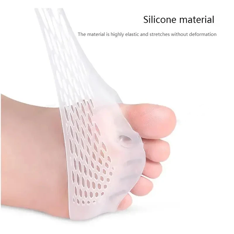 다섯 구멍 벌집형 중족골 패드 발가락 분리기 발가락 스페이서 통기성 부드러운 실리콘 젤 발 패드 앞발 패드 발 물집 방지