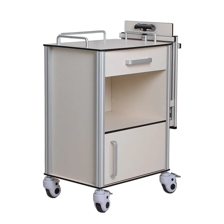 

Hospital Medical ABS Bedside Cabinet Locker Table With Drawer And Cupboard