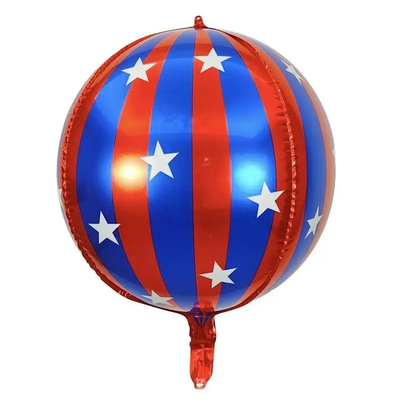 1 PCS Ins 22 Inches Round Foil Balloons StripedStar Festive Ballons Party Birthday Home Decoration Supplies