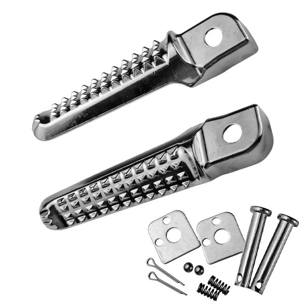 Anti-slip Pedals Wear-resistant Pedals Silver Motorcycle Pedals Mounting Accessories Included Exquisite Workmanship