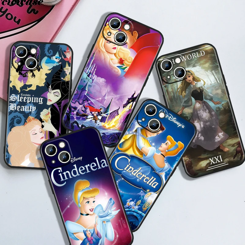 Disney Sleeping Beauty For Apple iPhone 15 14 13 12 11 XS XR X 8 7 6 6S 5 5S Pro Max Plus Black Cover Phone Case