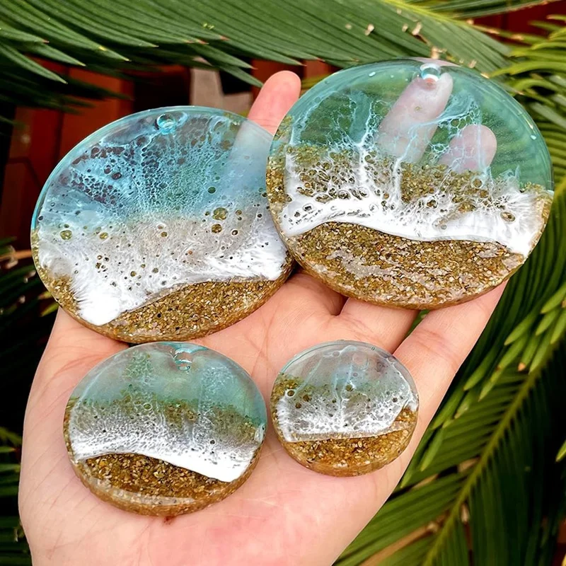 

Shiny Flat Circle Silicone Mold, Drilled Round Earrings Pendant Mold, Keychain Resin Mold, Pet Tag Mold