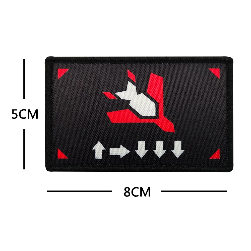 Hardcore Abstract Pattern Patch Direction Pad Geometric Design Hook&Loop Backing For Tactical Bags