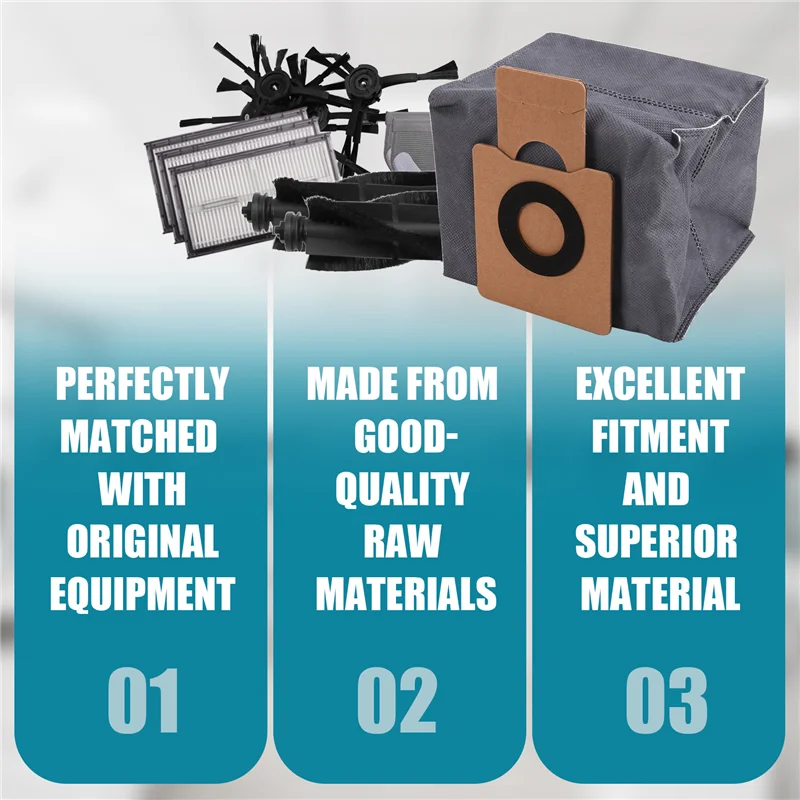 

Portable Parts For Eufy Clean X8 Pro Replacement Parts Accessories Main Side Brush Hepa Filter Mop Cloth Dust Bag