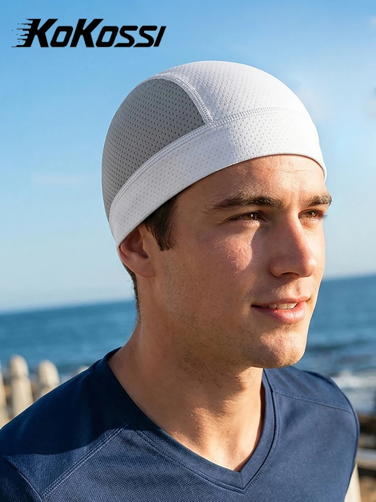 AliExpress NONE KoKossi Summer Thin Cycling Hat Breathable Mesh Moisture Wicking Sunshade Helmet Inner Beanie Outdoor Running Elastic Hat Unisex
