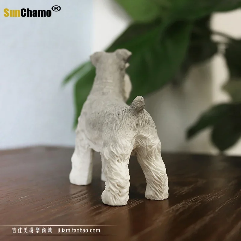 Miniature Schnauzer Imitation Dog Model Car Handicraft Furnishing Household Home Decorations Murals Crafts Ornaments Accessories