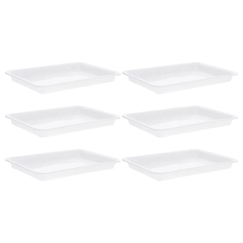 

6 Pcs Flower Pot Tray Plant Saucer Drip Tray for Potted Plants PP Water Catcher Rectangular Gardening Accessories