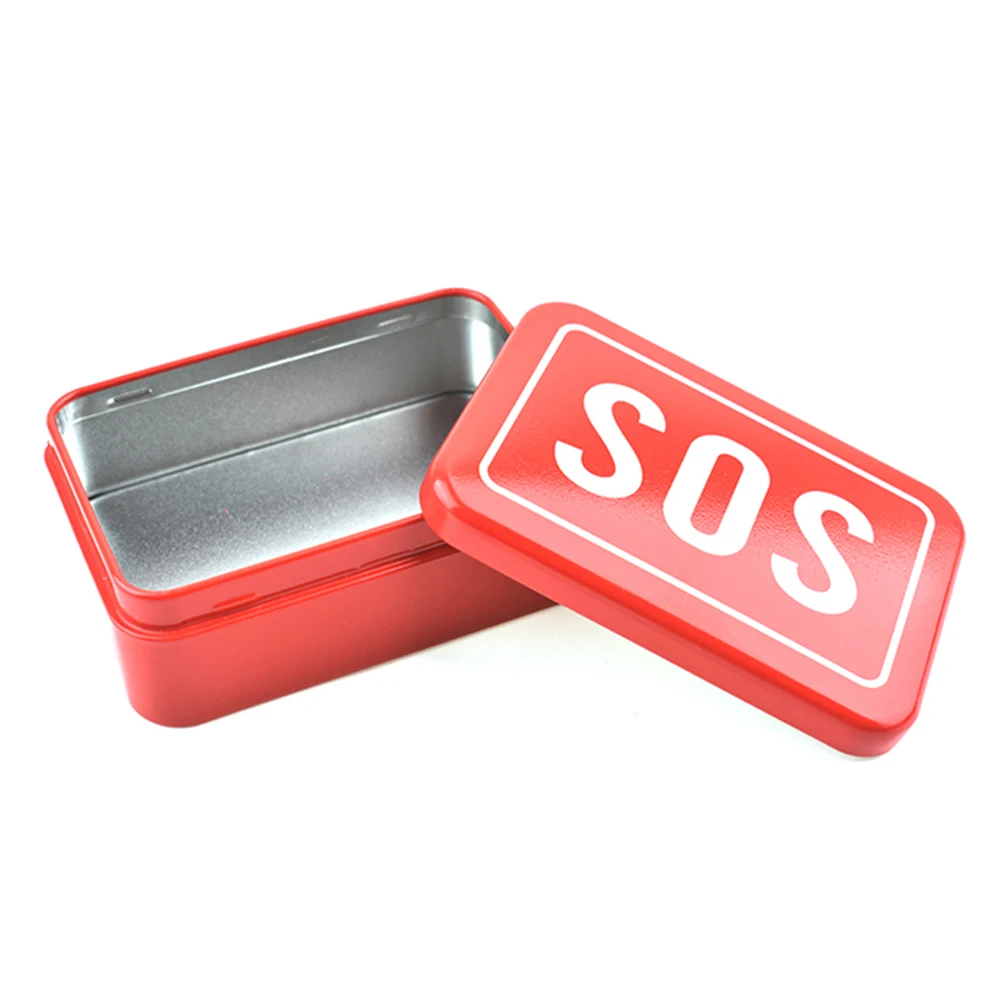 Mini Field Survival Tool Case Portable Iron SOS Tools Receiving Box Practical Durable Hiking Accessory