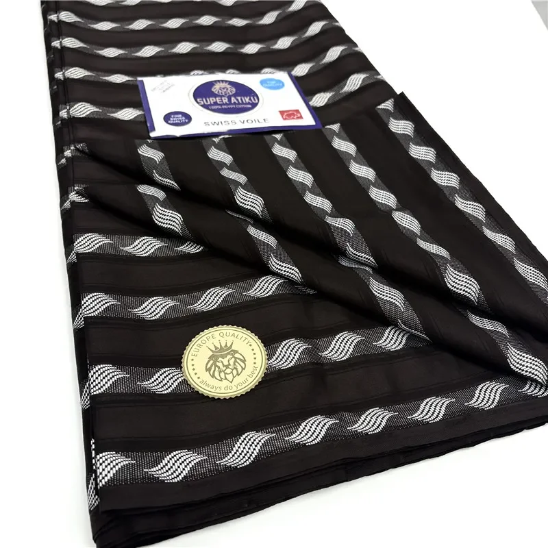 

5 ярдов африканская мягкая ткань Atiku для мужского костюма, изготовление швейцарского материала, 100% хлопок для одежды Senator, часть одежды 24L39502