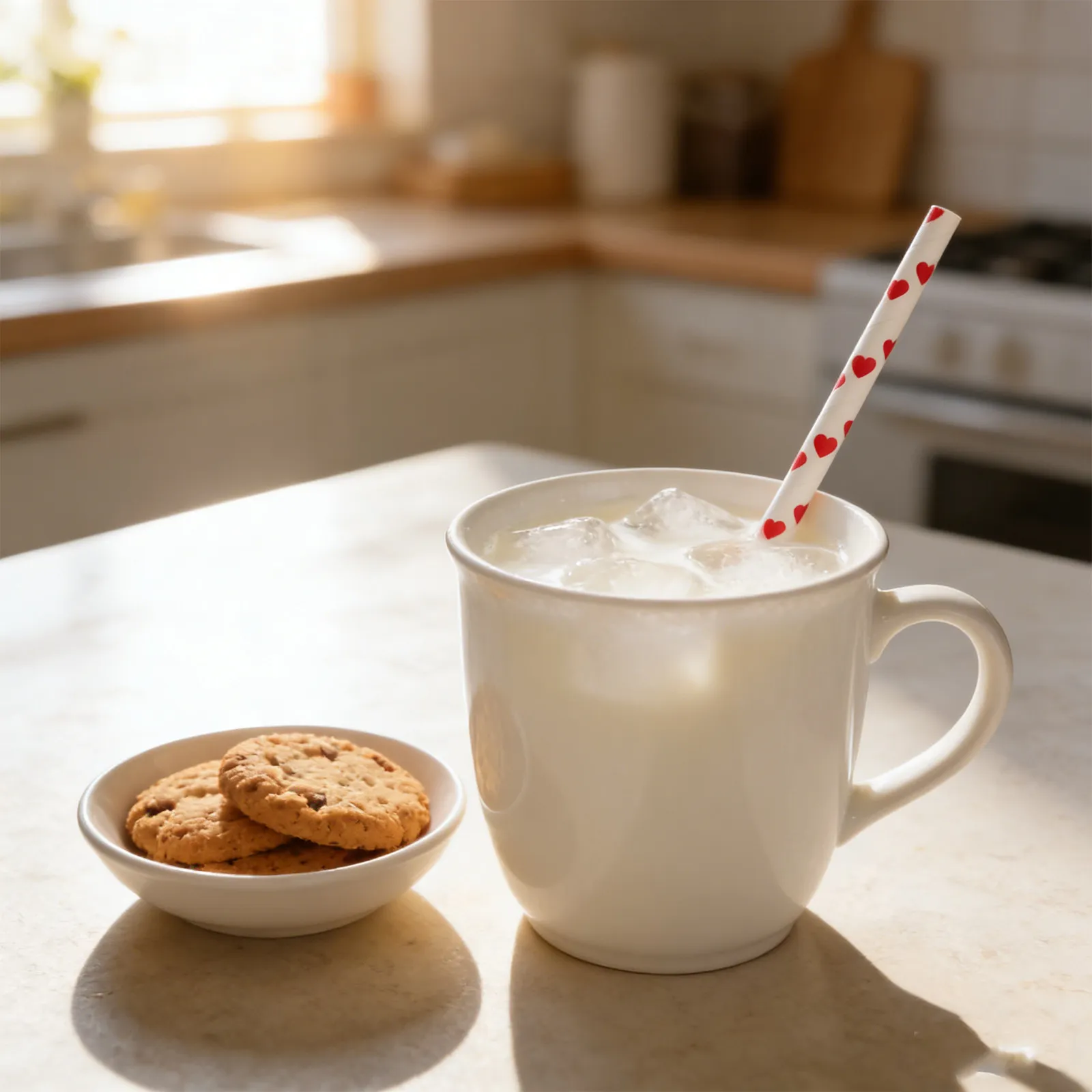130pcs Biodegradable Heart-Shaped Paper Straws – Romantic Red for Valentine’s Day, Tea, Juice & Cocktail Parties