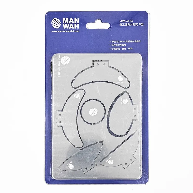 Hobby modèle artisanat outil gravure lames de scie Arc scie à main 6 arcs différents 0.2mm d'épaisseur pour la fabrication de modèles de bricolage