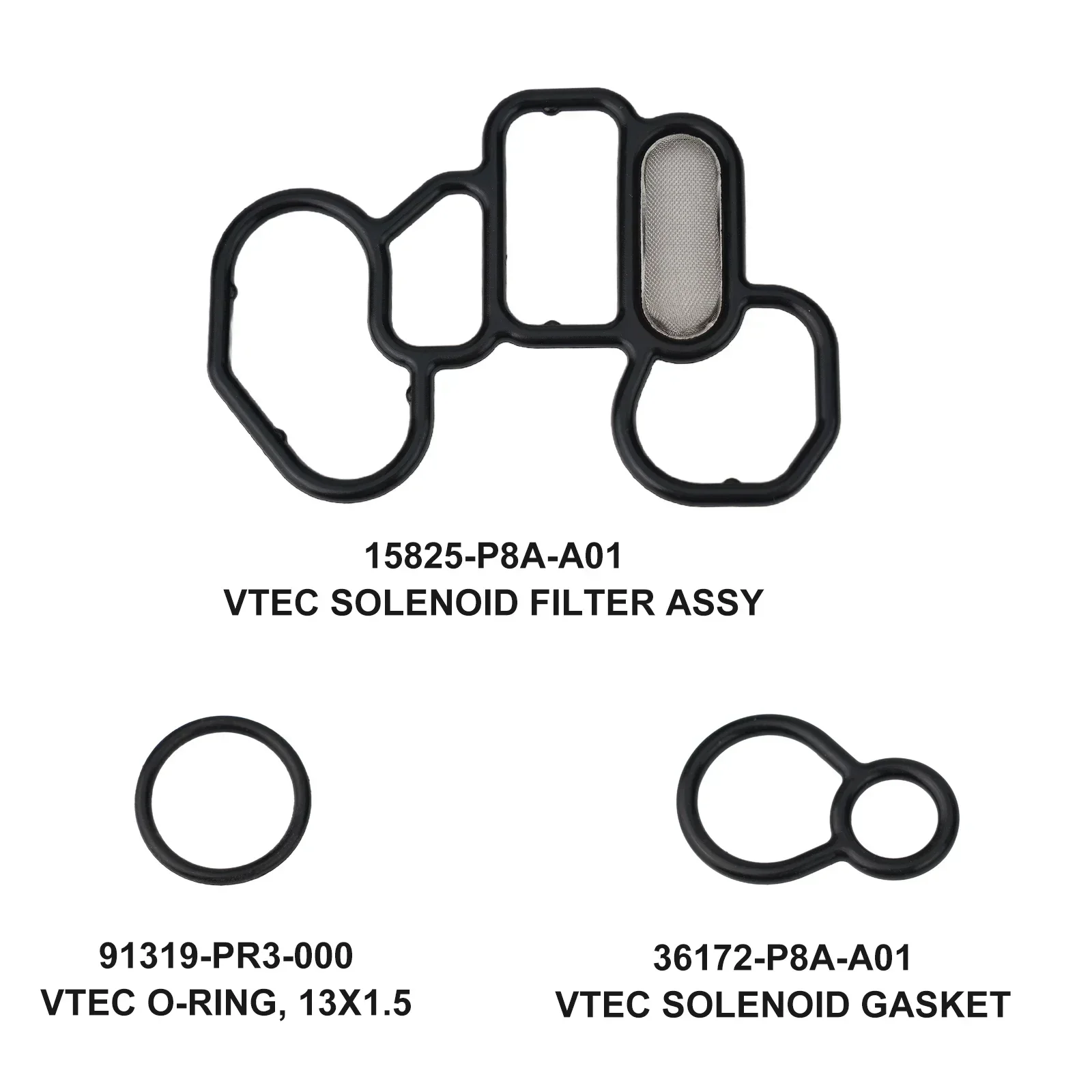 91319-PR3-000 ​Spool Valve Gasket ABS Rubber Gasket Kit Reference OEM 15825-P8A-A01 Solenoid For Honda For Accord 15825 Hot Sale