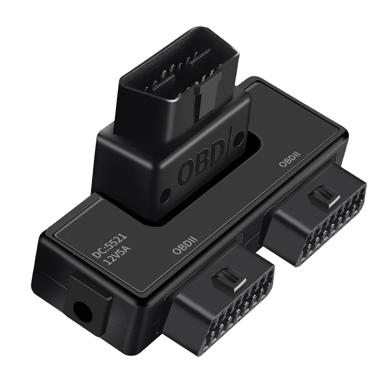 OBD2 1/2 adapter cable 16 pin 16 core automotive truck new energy OBD universal with DC5521 interface