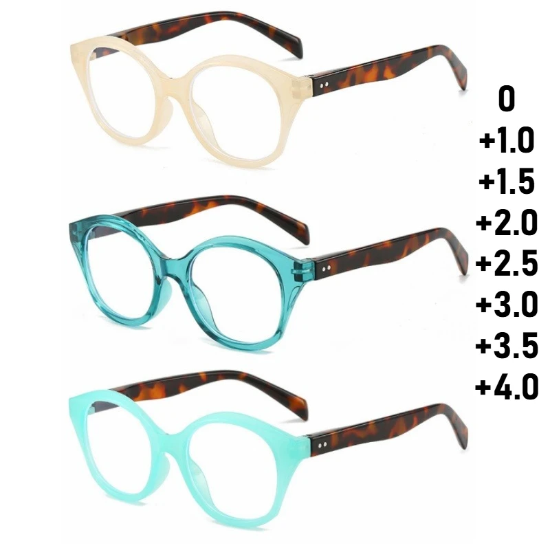 

Neutral New Fashion Full Frame Reading Glasses Popular High-definition Presbyopia Glasses Men's Oval Frames Far-sighted Glasses