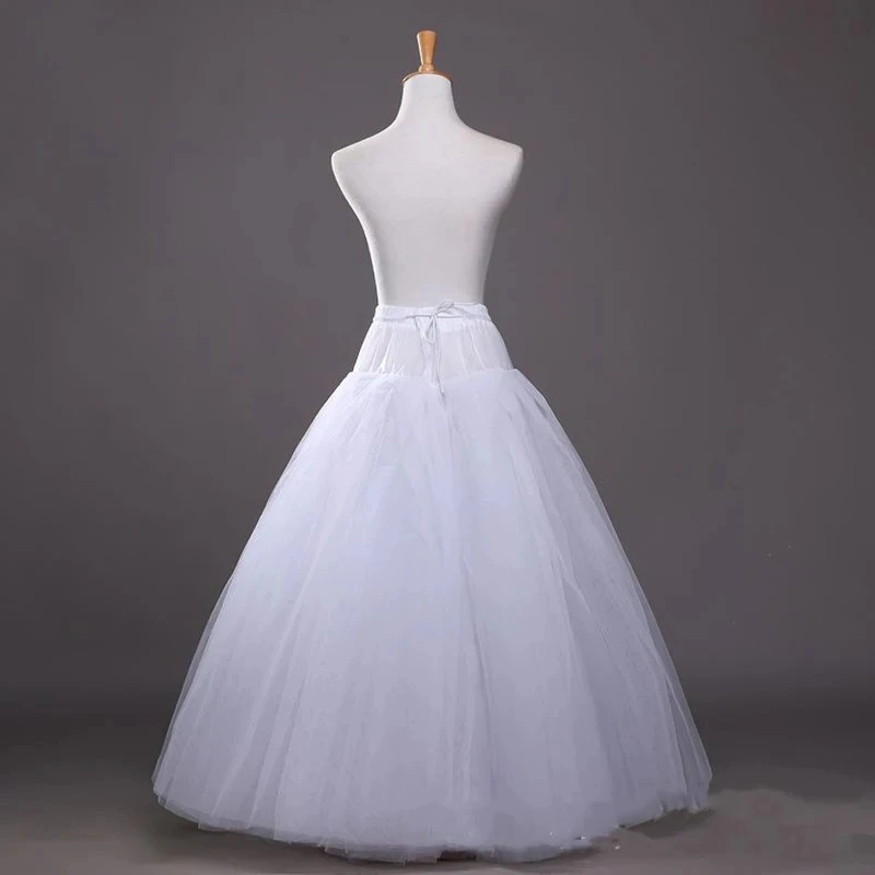 4 Layers Tulle Petticoat Elastic Waistband Puffy Underskirt No Hoops for Party Wedding Dress Accessories