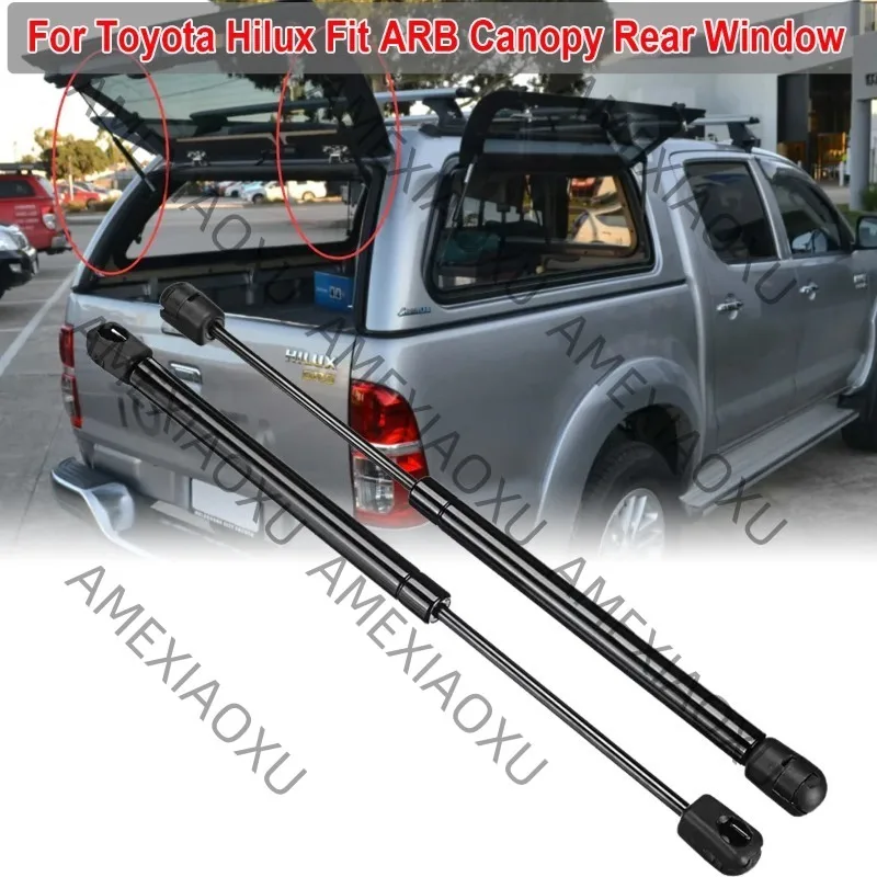 For Toyota Hilux Extended Gas Struts Support Lift Spring Bars Fit ARB Canopy Rear Window 325mm 160N 1921VR Car Accessories AMEXI