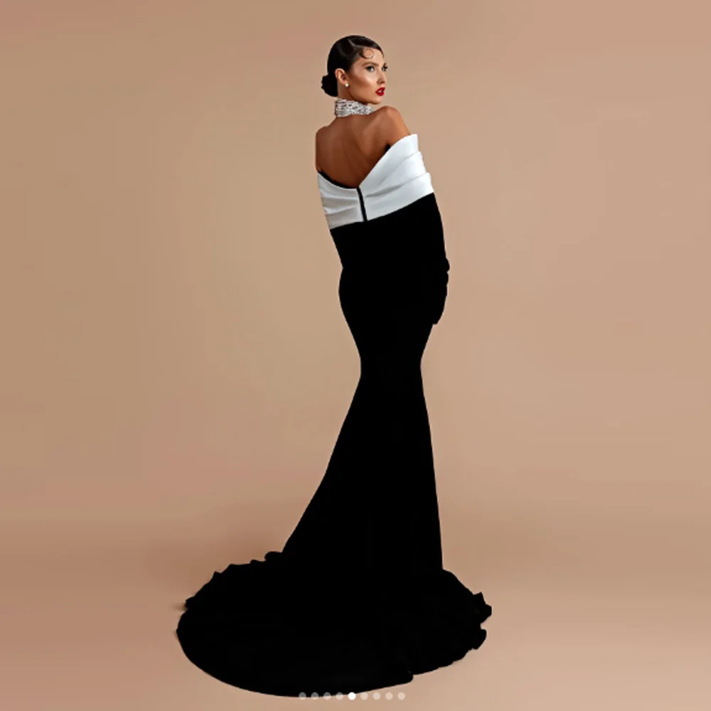 Vestido de noche personalizado de terciopelo elegante sin guantes, sirena Sexy, precioso corte, fiesta Formal para mujer, ropa de graduación para eventos