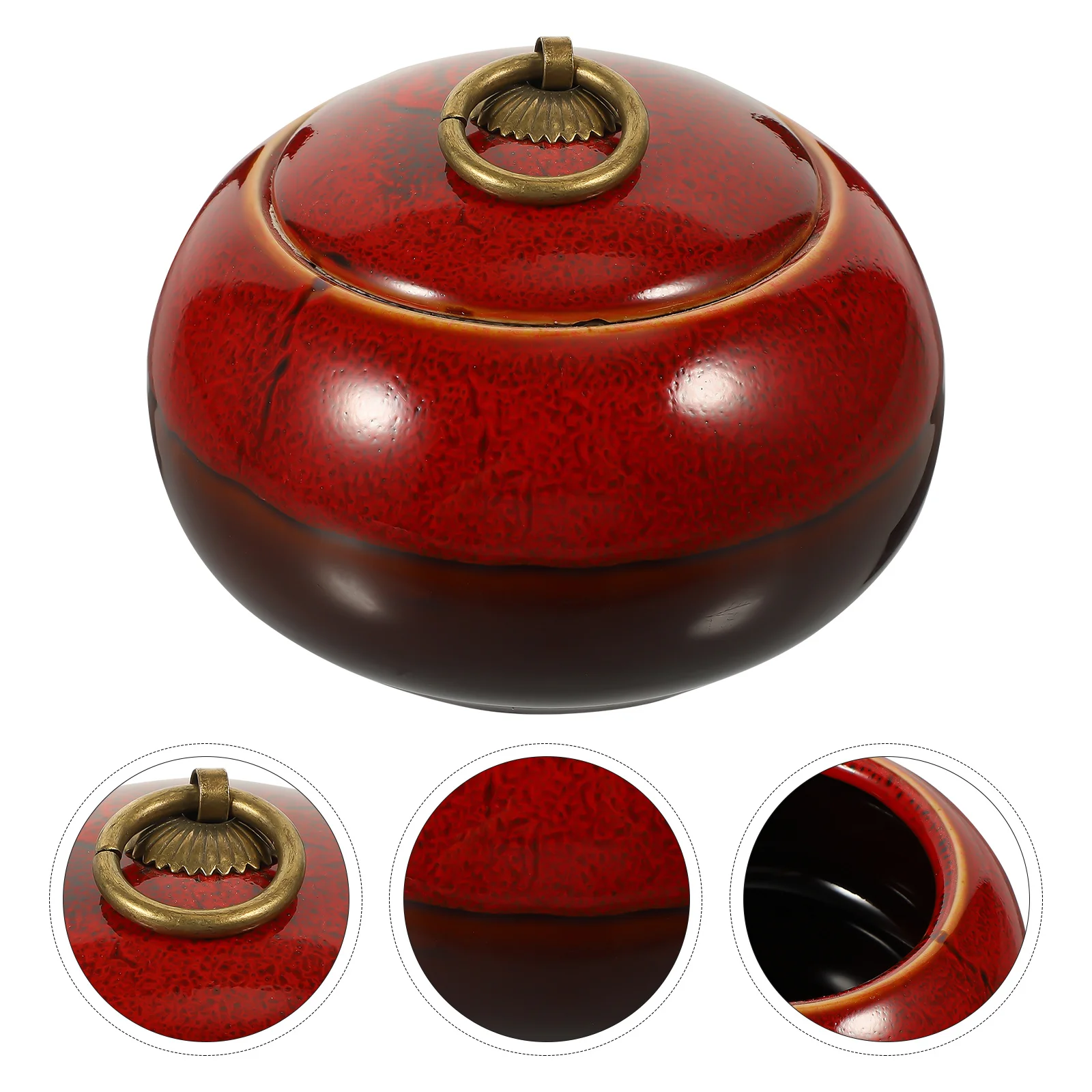 

Household Tea Canister Premium Ceramic Sealing Jar Practical Multi-Function Storage Container for Tea Coffee Candy Kitchen