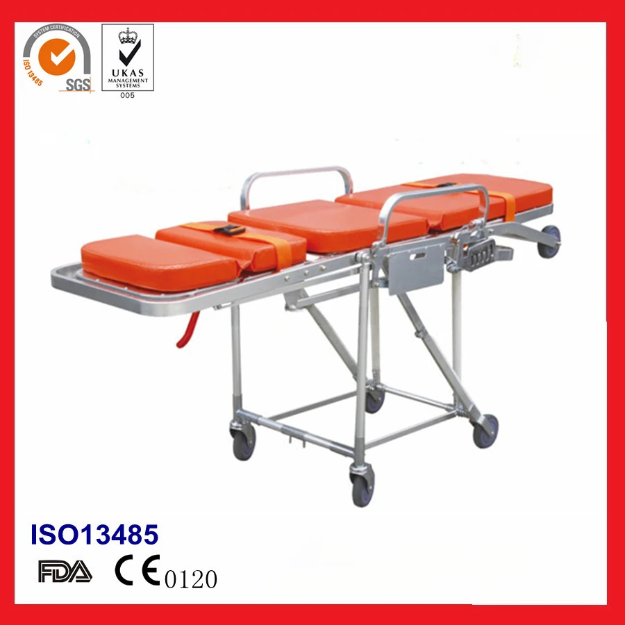 Multi functional folding hospital emergency aluminum automatic loading Ferno stretcher