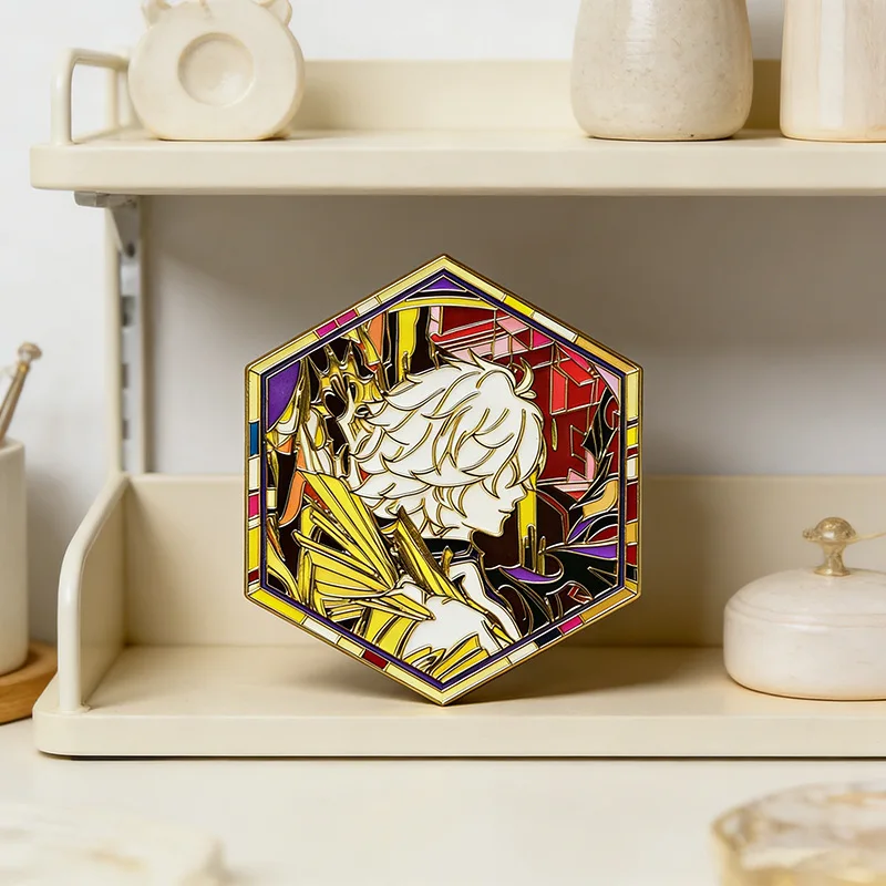 Honkai:Star Rail Silver Wolf LV.999 Evanescia Aventurine Pin Anime Anaxa Cipher Phainon Badge Exquisite Ornament Halloween Decor view 6