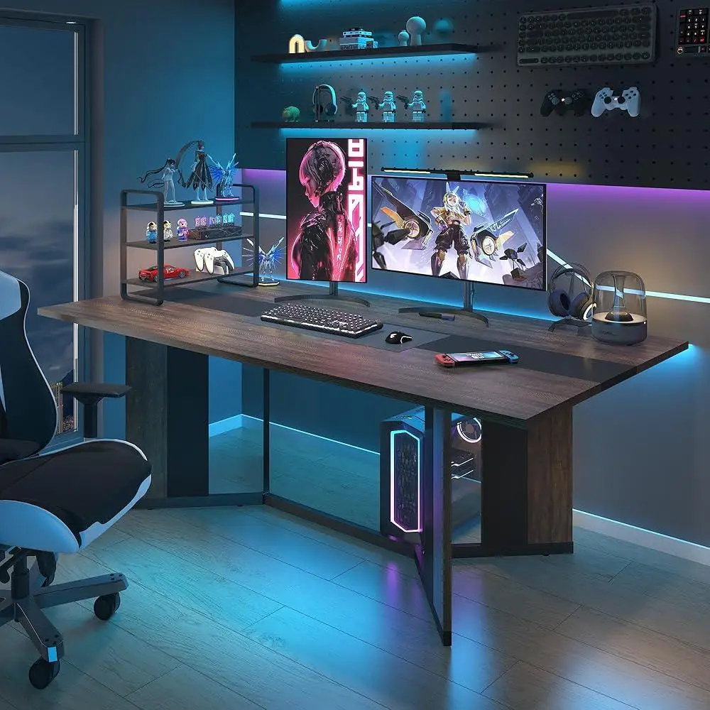 طاولة طعام مستطيلة ذات سعة كبيرة وأرجل قابلة للتعديل مقاومة للماء تناسب 4 5 6 7 أشخاص أثاث حديث متعدد الوظائف #5