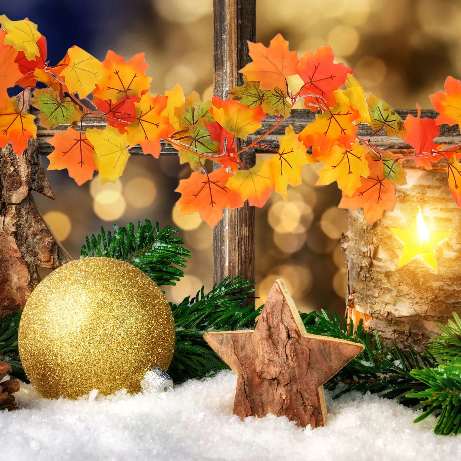 1Pcs Maple Light String Flexible Lightweight Easy Shaping Warm Comfortable Relaxing Romantic Atmosphere