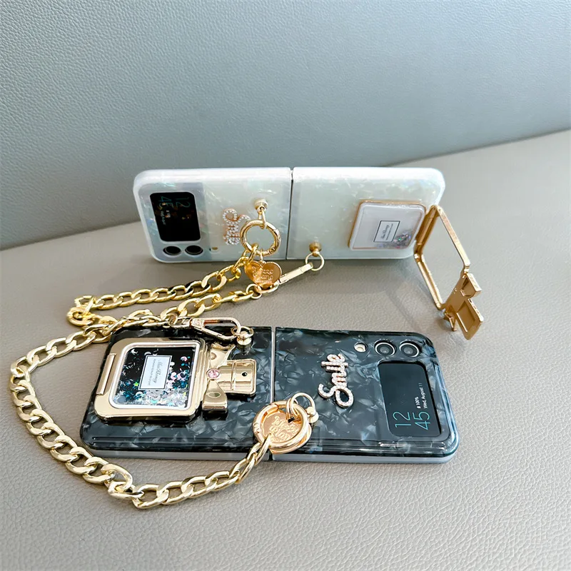 Perfume Bottle Phone Case for Samsung Galaxy Z Flip 6 5 4 3 Protective Back Cover for ZFlip4 ZFlip5 ZFlip6 Case Shell