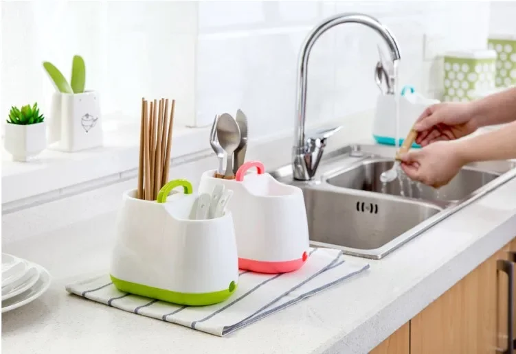 1 قطعة المطبخ المنزل استنزاف صينية طبق تجفيف تجفيف الرف سلة حامل أعواد الأكل طبق رف تخزين المطبخ OK 0222 #2