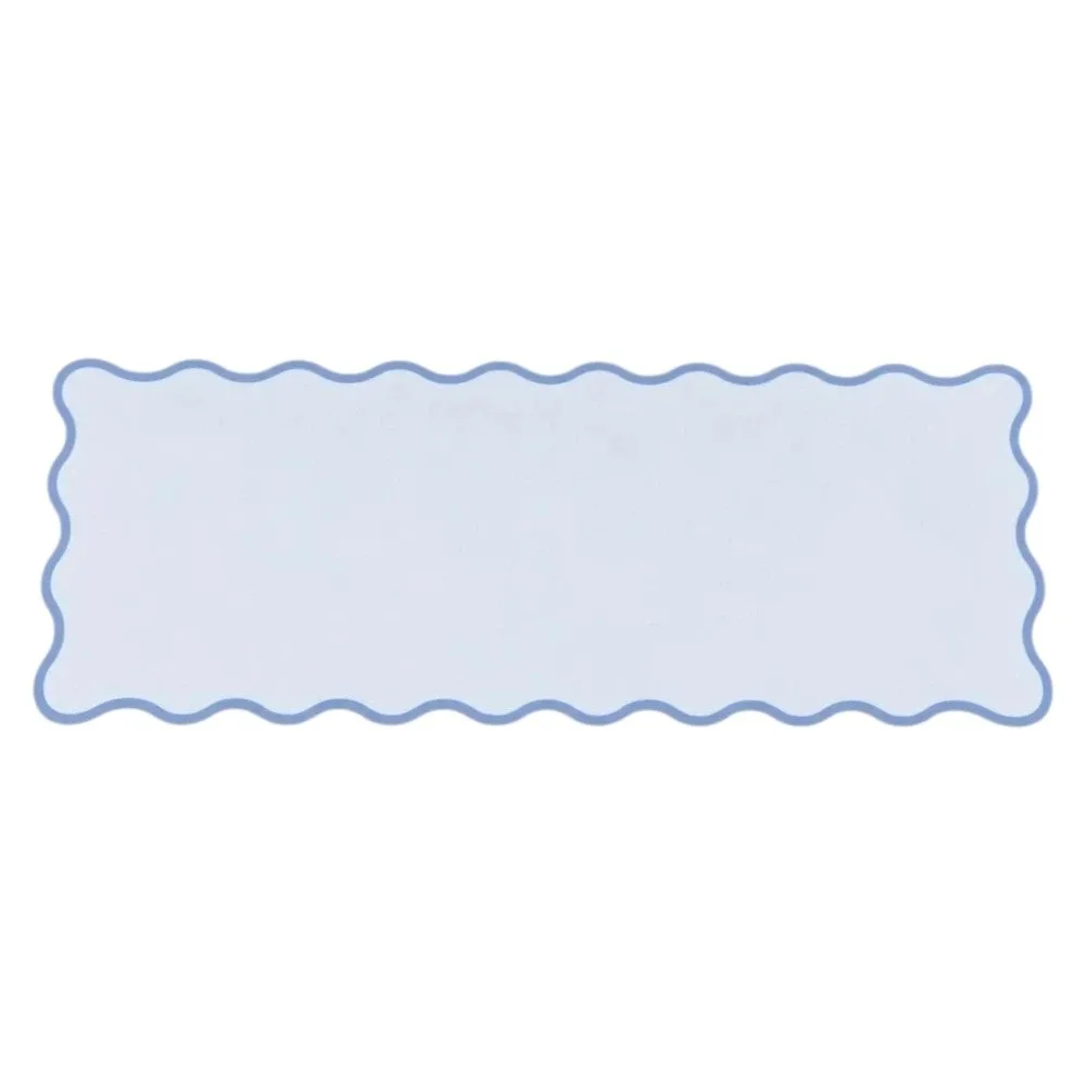 Sweet PU Leather Desk Pad Non Slip Wave Edge Mouse Pad Large Simple Table Mat Learning