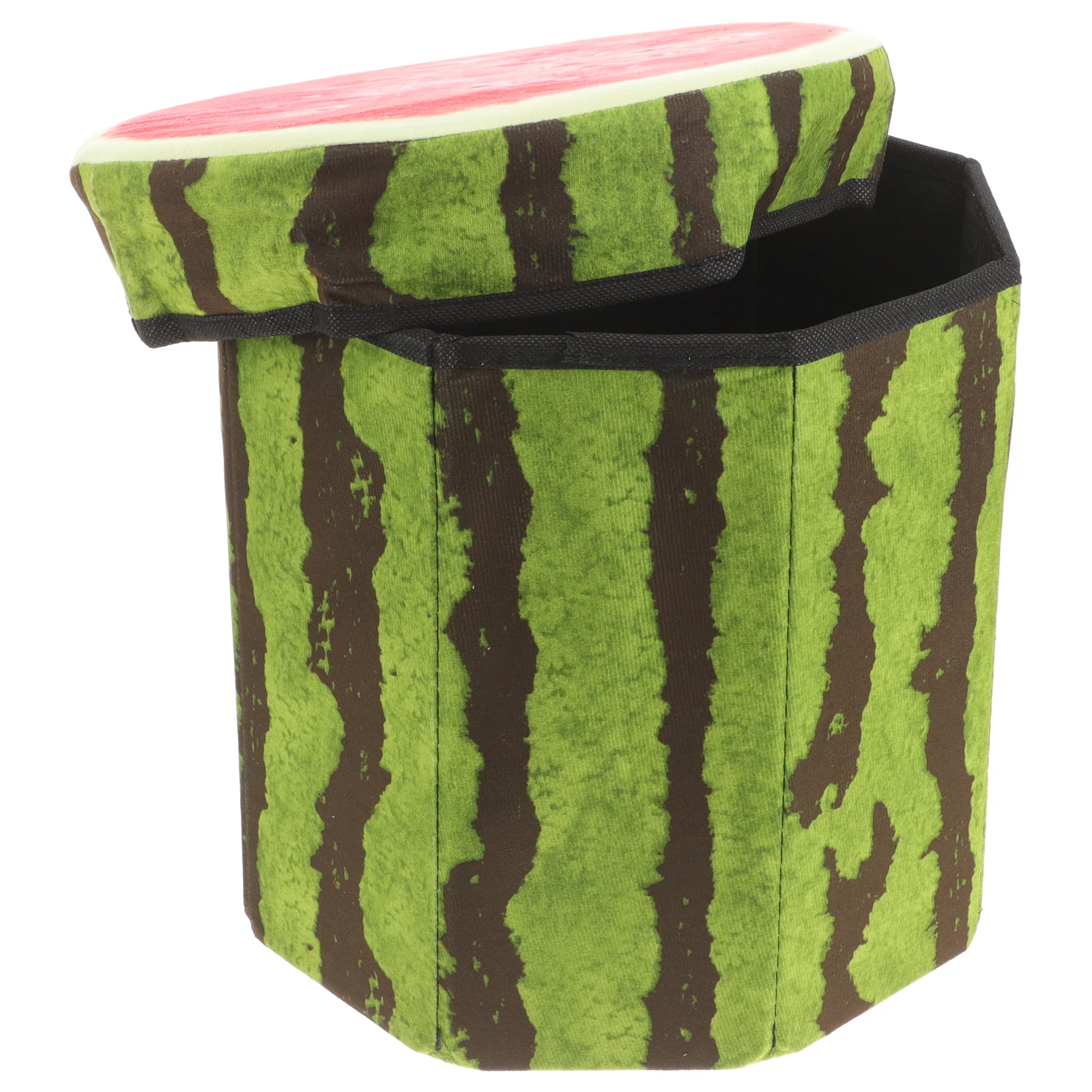 

Fruit Velvet Storage Box Stool Orange Folding Stools with Fruits Footstool Small Round