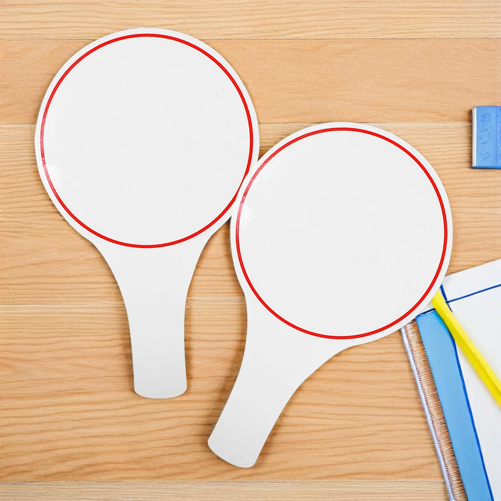 

5pcs Handheld Whiteboards Single Sided Erasable Scoreboard For Games Auctions Voting Mini Dry Erase Boards With Handle