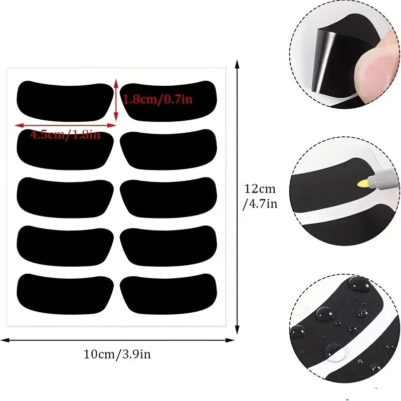 100pcs sports waterproof eye stickers, self-adhesive blackboard stickers, Easter decorations, erasable bottles, cans