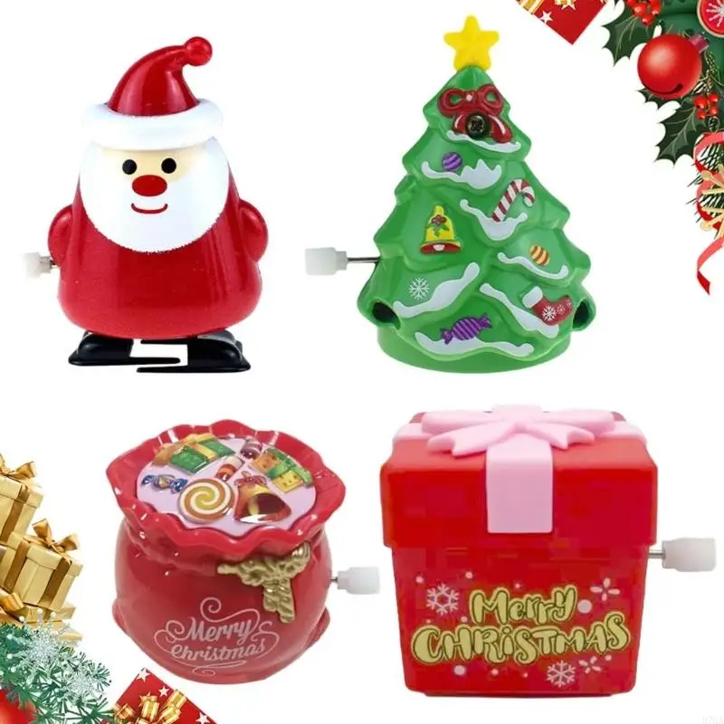 (4 piezas) Juguete genérico Navidad, 2025, juguete mecanismo relojería, calendario Adviento,