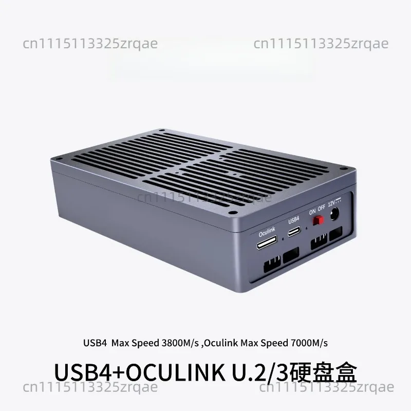 USB4+OCuLink U.2/U.3 Enterprise SSD Enclosure with V-Mount Battery - Thunderbolt 3/4/5 Compatible