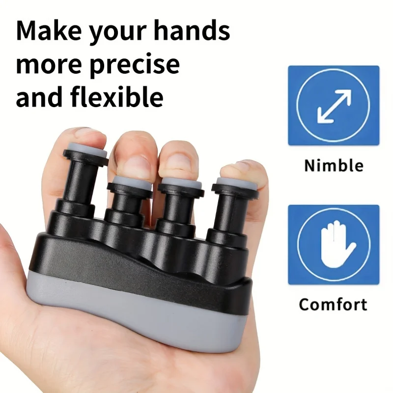 Finger Trainer - A Hand Exercise Tool That Provides Flexibility and Strength Adjustment for Fingers, Hands and Forearms.